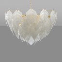 Loft Industry Modern - Glass Feathers Chandelier